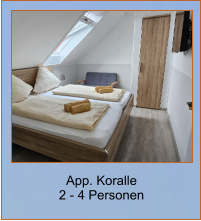 App. Koralle 2 - 4 Personen